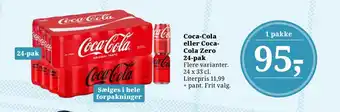 Coca-Cola eller CocaCola Zero 24-pak