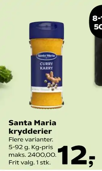 SuperBrugsen Santa Maria krydderier tilbud