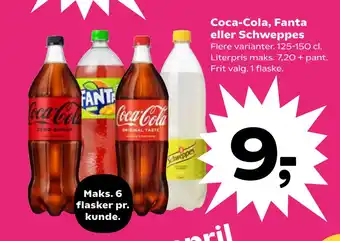 SuperBrugsen Coca-Cola, Fanta eller Schweppes tilbud