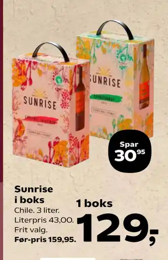 SuperBrugsen Sunrise i boks tilbud