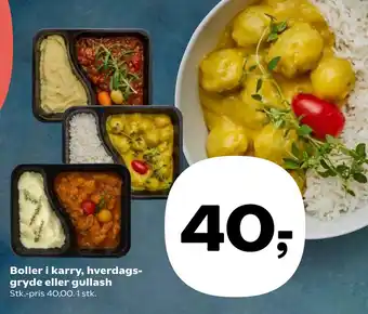 SuperBrugsen Boller i karry, hverdagsgryde eller gullash tilbud
