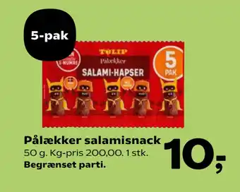 SuperBrugsen Pålækker salamisnack tilbud