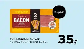 Tulip bacon i skiver