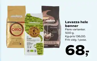 SuperBrugsen Lavazza hele bønner tilbud