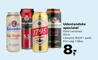 SuperBrugsen Udenlandske specialøl tilbud