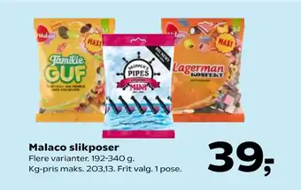SuperBrugsen Malaco slikposer tilbud