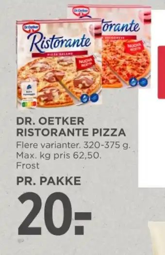 MENY DR. OETKER RISTORANTE PIZZA tilbud