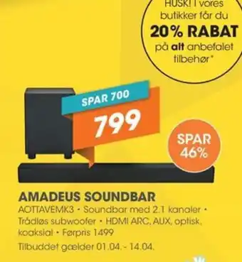 Expert AMADEUS SOUNDBAR tilbud