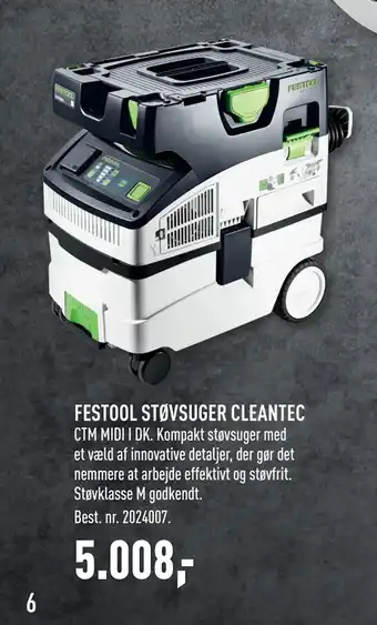 Johannes Fog FESTOOL STØVSUGER CLEANTEC tilbud