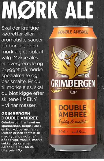 MENY GRIMBERGEN DOUBLE AMBRÉE tilbud