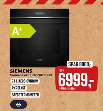 Skousen Siemens ovn HB774G2B3S tilbud