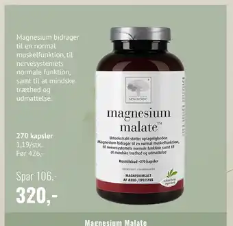 Helsam Magnesium Malate tilbud