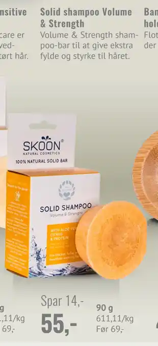 Helsam Solid shampoo Volume & Strength tilbud
