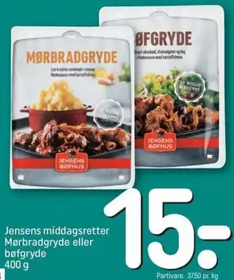 Jensens Middagsretter Mørbradgryde Eller Bøfgryde 400 g