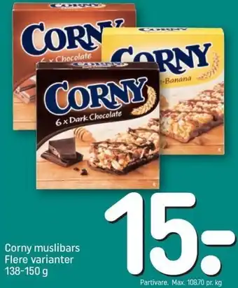 REMA 1000 Corny Muslibars 138-150 g tilbud