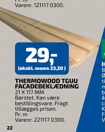 Davidsen THERMOWOOD TGUU FACADEBEKLÆDNING tilbud