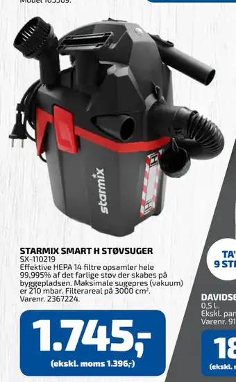 Davidsen STARMIX SMART H STØVSUGER tilbud