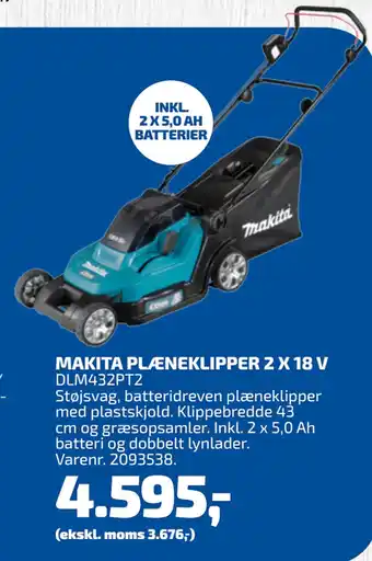 Davidsen MAKITA PLÆNEKLIPPER 2 X 18 V tilbud