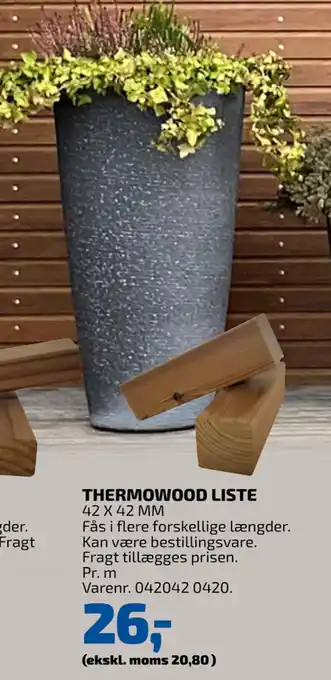 Davidsen THERMOWOOD LISTE tilbud