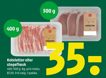Coop 365 Koteletter eller stegeflæsk tilbud