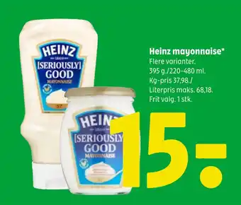 Coop 365 Heinz mayonnaise tilbud