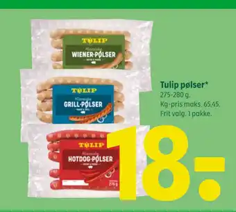 Coop 365 Tulip pølser tilbud