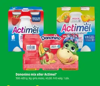 Coop 365 Danonino mix eller Actimel tilbud
