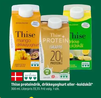 Coop 365 Thise proteindrik, drikkeyoghurt eller -koldskål tilbud