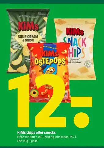 Coop 365 KiMs chips eller snacks tilbud