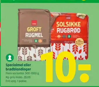 Coop 365 Specialmel eller brødblandinger tilbud