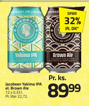 Fleggaard Jacobsen Yakima IPA el. Brown Ale tilbud