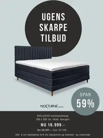 Ilva EXCLUSIVE kontinentalseng 180 x 200 cm tilbud