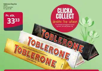 Fleggaard Toblerone King Size tilbud