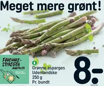 REMA 1000 Grønne Asparges Udenlandske 250 g tilbud
