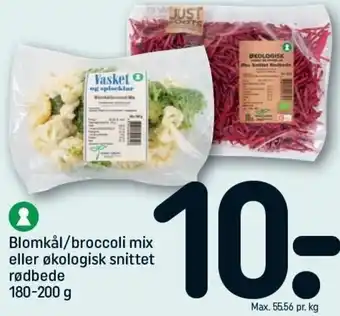 REMA 1000 Blomkål/Broccoli Mix Eller Økologisk Snittet Rødbede 180-200 g tilbud