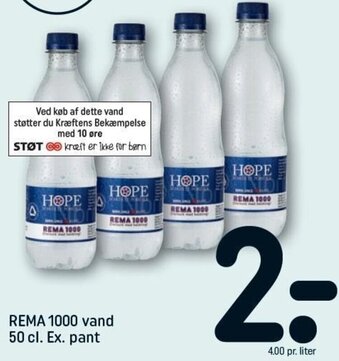REMA 1000 Rema 1000 Vand 50 cl tilbud