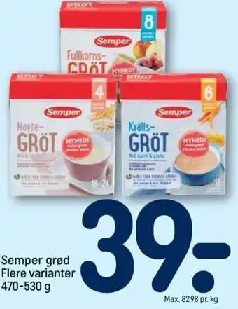 REMA 1000 Semper Grød 470-530 g tilbud