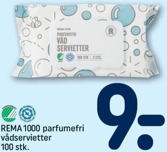 REMA 1000 Rema 1000 Parfumefri Vådservietter 100 Stk. tilbud