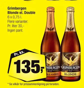 Calle Grimbergen Blonde el. Double tilbud