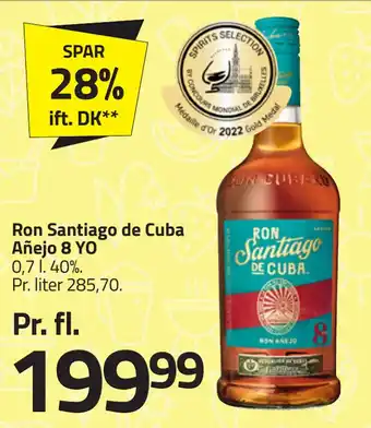 Fleggaard Ron Santiago de Cuba Añejo 8 YO tilbud