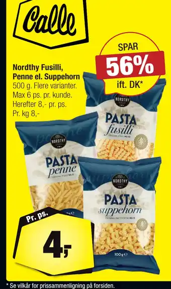 Nordthy Fusilli, Penne el. Suppehorn