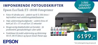 Tjdata Epson EcoTank ET-18100 Fotoprinter tilbud