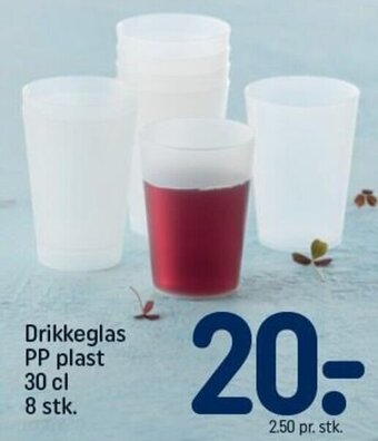 Drikkeglas Pp Plast 30 cl 8 Stk.