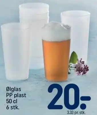 Ølglas Pp Plast 50 cl 6 Stk.
