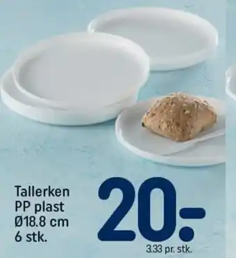 REMA 1000 Tallerken Pp Plast ø18.8 cm 6 Stk. tilbud