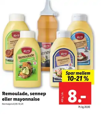 Lidl Remoulade, sennep eller mayonnaise tilbud