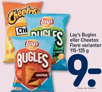 REMA 1000 Lay's Bugles Eller Cheetos 115-125 g tilbud