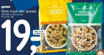Vores Mysli Eller Granola 500-1000 g