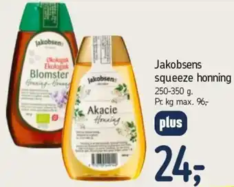 Føtex Jakobsens Squeeze Honning 250-350 g tilbud