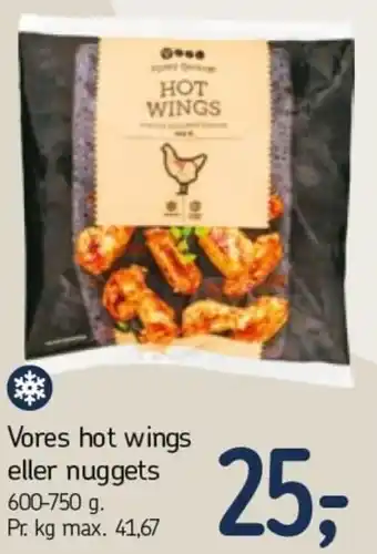 Vores Hot Wings Eller Nuggets 600-750 g